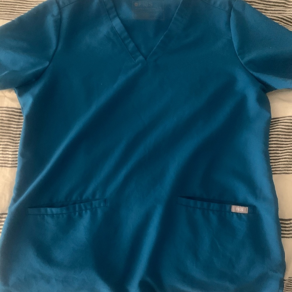 Alps blue scrub top